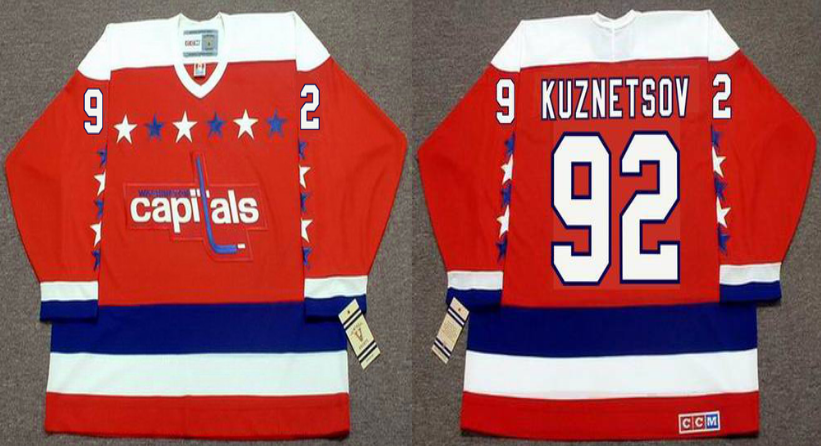 2019 Men Washington Capitals #92 Kuznetsov red CCM NHL jerseys->washington capitals->NHL Jersey